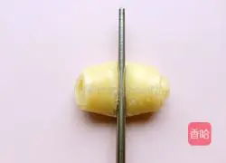 Illustration of how to make bean paste open cake 12