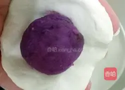 Illustration of how to make purple sweet potato and glutinous rice cake 6