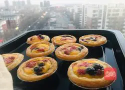 Illustration of how to make berry egg tart without evaporated milk 9 