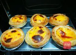 Illustration of how to make the novice egg tart without cream 9