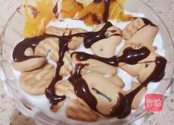 Illustration of how to make fruit biscuits and yogurt 6