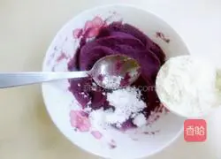 Illustration of how to make milky purple sweet potato filling 5