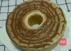 Illustration of how to make hollow latte art chiffon cake 22