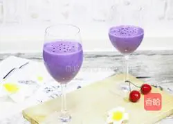 Illustration of how to make purple sweet potato milk 12