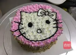 Illustration of how to make a hello kitty cake 9