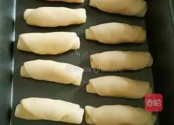 Illustration of how to make bean paste open cake 7