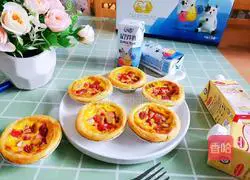 Illustration of how to make strawberry egg tart 11