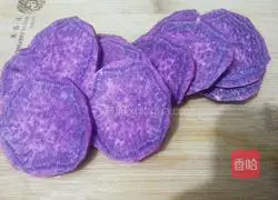 Illustration of how to make purple sweet potato and glutinous rice 2