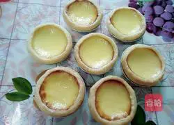 Illustration of how to make egg tarts without whipping cream 8