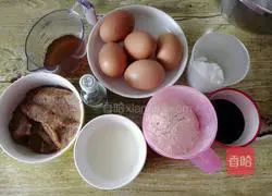 Illustration of how to make walnut and red date cake 2