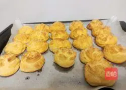 Strawberry flavor Illustration of how to make crispy cream puffs 19