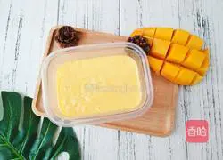 Illustration of how to make mango ice cream sandwich cookies 2