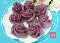 Illustration of how to make purple sweet potato roses 18