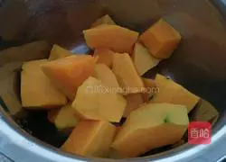 Illustration of how to make steamed pumpkin cake 1