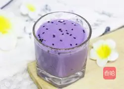 Illustration of how to make purple sweet potato milk 11