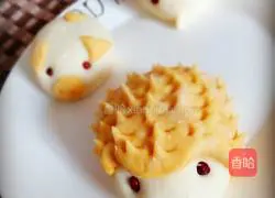Illustration of how to make animal bean paste buns 5
