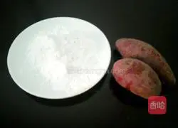 Illustration of how to make purple sweet potato balls 1