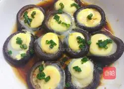 Illustration of how to make mushroom egg tarts 4