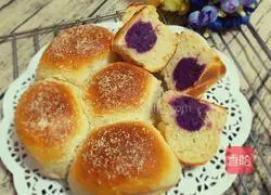 Illustration of how to make purple sweet potato filling 6