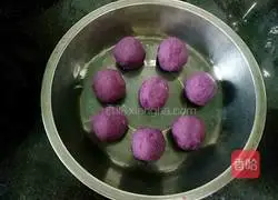 Illustration of how to make purple sweet potato and glutinous rice cake 3