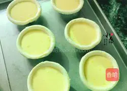 Illustration of how to make egg tarts that are crispy on the outside (without condensed milk) 8