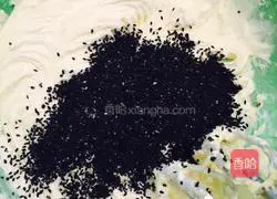 Illustration of how to make black sesame cookies 2