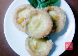 Illustration of how to make diced mango egg tart 8