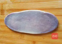 Illustration of how to make purple potato and red bean cake 6