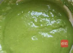 Mini spinach puree Illustration of how to make small cakes 7