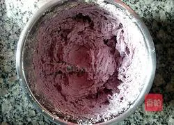 Illustration of how to make butter purple sweet potato cookies 9