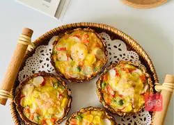 Low-calorie, low-fat and high-protein salty shrimp and crab Illustration of how to make meat and oat tarts 6