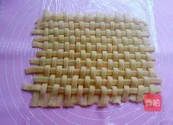 Illustration of how to make braided biscuits with strawberry jam filling 16