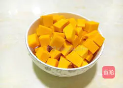 Illustration of how to make glutinous rice and pumpkin porridge 2