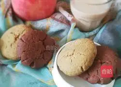 Illustration of how to make Matcha (cocoa) cream cheese biscuits 1