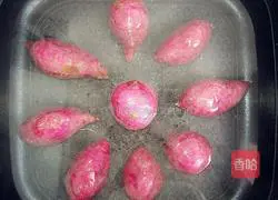 Purple Sweet Potato Illustration of how to make cakes 1