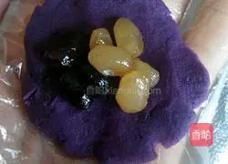 Purple Sweet Potato Honey Bean Cake Recipe Illustration 4