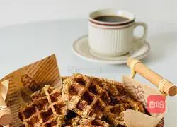 Illustration of how to make walnut banana oatmeal waffles for the kid next door 6