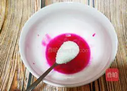 Illustration of how to make dragon fruit pure yogurt mousse 13