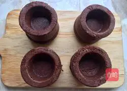 Cocoa cup cake (raspberry yogurt filling) recipe 12