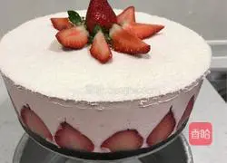 Strawberry Mousse Illustration of how to make Si cake 13