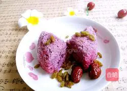 Illustration of how to make purple sweet potato cake 14