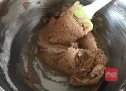 Illustration of how to make cocoa hazelnut butter cookies 4