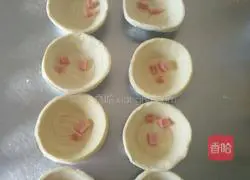 Illustration of how to make ham and egg tarts 10