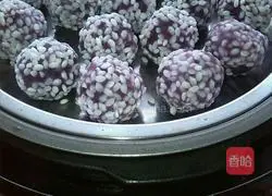 Glutinous rice and purple potato balls Practice illustration 7