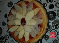 Apple Strawberry Cheese Illustration of how to make pie 19