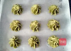 Illustration of making matcha cookies 6