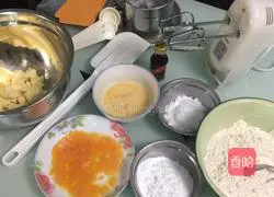 Illustration of how to make butter cheese cookies 1