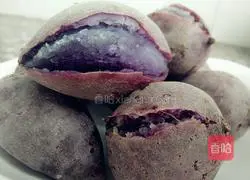 Illustration of how to make purple sweet potato cake 2