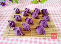 Illustration of how to make purple sweet potato dumplings 9