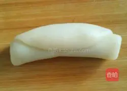 Illustration of how to make bean paste open cake 6